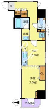 ジェノヴィア御徒町スカイガーデン 403 間取り図