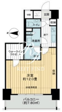 アデニウム東日本橋 1304 間取り図