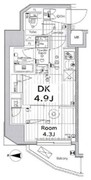 メイクス上野 206 間取り図