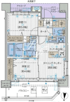 オーキッドレジデンス森下 1003 間取り図