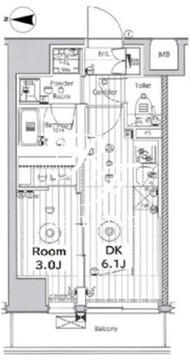 メイクス上野 804 間取り図