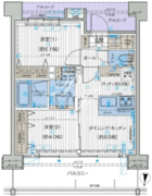 オーキッドレジデンス森下 1006 間取り図 ?>