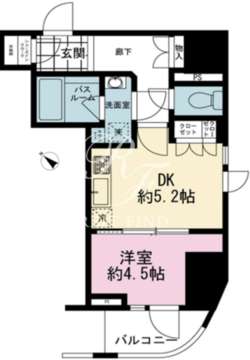 ライオンズミレス蔵前 304 間取り図