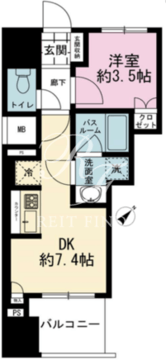 ライオンズミレス蔵前 905 間取り図