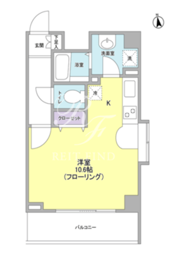 リバーレ秋葉原 603 間取り図