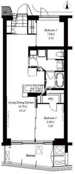 代々木参宮橋テラス 107 間取り図
