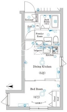 ラフィスタ大鳥居 102 間取り図