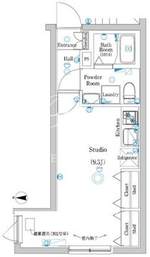 ラフィスタ大鳥居 302 間取り図