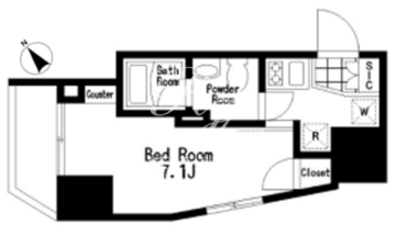 レジディア大森3 1401 間取り図