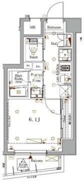 ログ戸越公園 302 間取り図