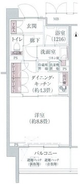 リージア経堂テラスガーデン 330 間取り図