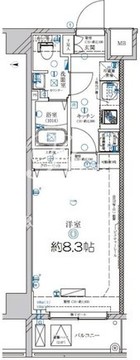 ディアレイシャス本所吾妻橋 203 間取り図