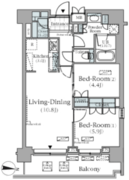 パークアクシス辰巳ステージ 1114 間取り図