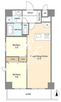 グランカーサ南千住 304 間取り図