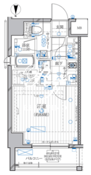 レガリス高田馬場 402 間取り図