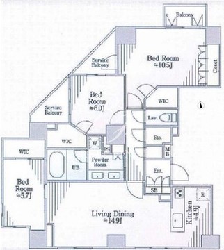 カバナプラス南青山 1301 間取り図