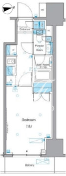 ルフォンプログレ文京湯島 403 間取り図