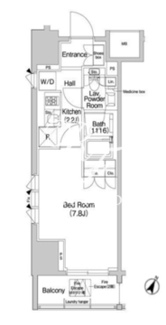 コンフォリア浅草橋DEUX 607 間取り図