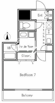 レヴァンテ浅草 1202 間取り図