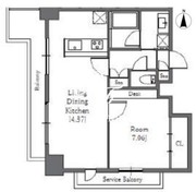 Totsu Residence Shiba 1009 間取り図