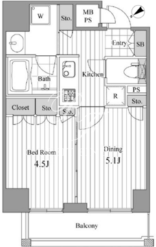 NCRe新宿中央公園 404 間取り図