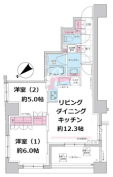 ステラメゾン三軒茶屋 602 間取り図