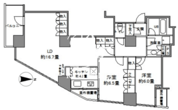 カスタリアタワー品川シーサイド 2003 間取り図