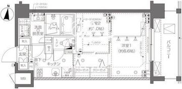 ズーム新宿西落合 308 間取り図