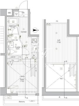 プレミアムキューブG北新宿DEUX 507 間取り図
