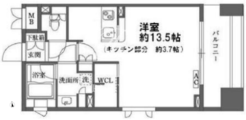 カスタリア大森 204 間取り図