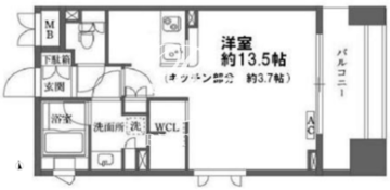 カスタリア大森 804 間取り図