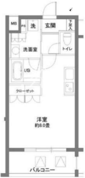カスタリア大塚2 304 間取り図