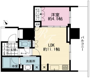 ブランズタワー芝浦 1009 間取り図