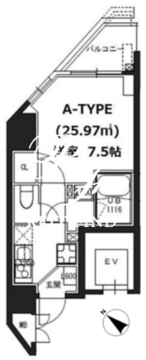 エスレジデンス蔵前 801 間取り図