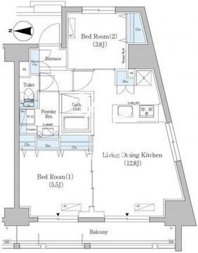 アーバネックス南品川 1305 間取り図