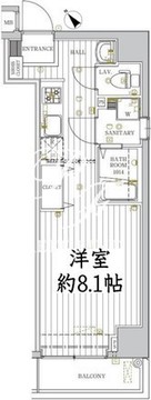 レガリス門前仲町 604 間取り図