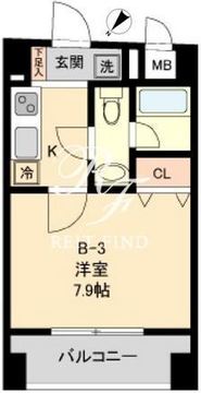 コモド水天宮レジデンス 504 間取り図