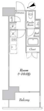 カナルフロント芝浦 904 間取り図