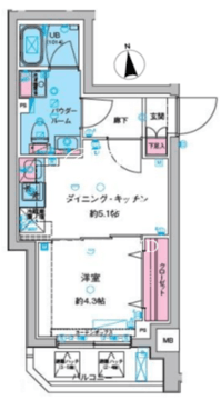 ガリシア旗の台 301 間取り図