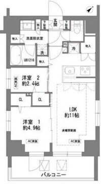 ラグゼナ日本橋 201 間取り図