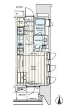 イプセ蒲田 1003 間取り図