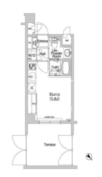 コンフォリア神楽坂 102 間取り図