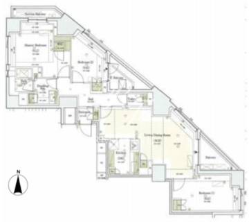 サンウッド広尾 1003 間取り図