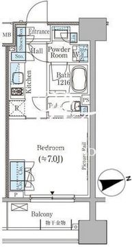 パークアクシス御茶ノ水ヒルトップ 1203 間取り図