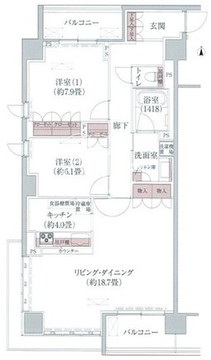 リージア経堂テラスガーデン 213 間取り図