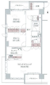 リージア経堂テラスガーデン 813 間取り図