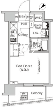 プラウドフラット門前仲町4 303 間取り図
