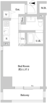 ミリアレジデンス北新宿 601 間取り図