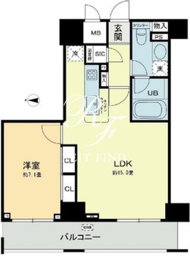 ベルファース本郷弓町 1405 間取り図