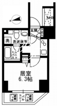 KDXレジデンス文京湯島 703 間取り図